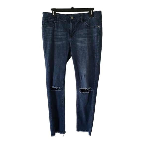 Asphalt Womens Ripped Skinny Ankle Mid Rise Jeans Size XL. Can be Rolled up - Picture 1 of 9